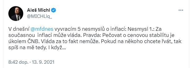 Zdroj: Twitter Aleš Michl